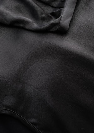 BLOUSE LONG - SILKY RAYON SATIN black - BERENIK