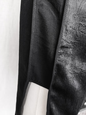 SHIRT SLEEVELESS BLACK SHINY/MESH - BERENIK