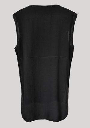 SHIRT SLEEVELESS black plain - BERENIK