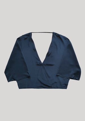 TOP DRAPING - SILK dark blue - BERENIK