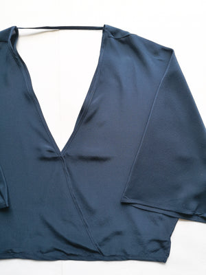 TOP DRAPING - SILK dark blue - BERENIK