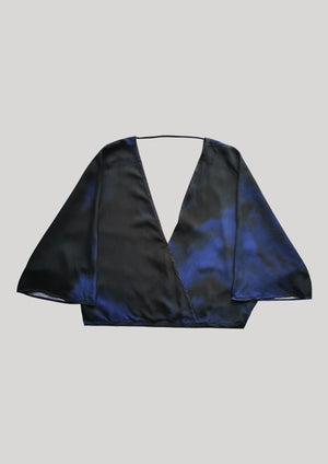 TOP DRAPING - blue printed - BERENIK