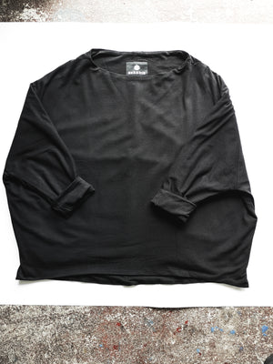 SWEATER POCKETS - COTTON JERSEY black - BERENIK