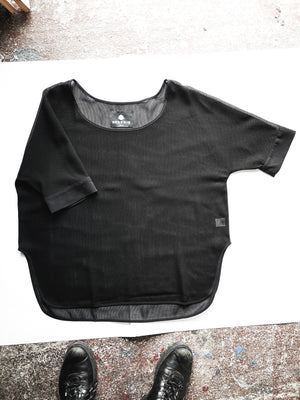 TOP OVERSIZED BLACK SHINY - BERENIK