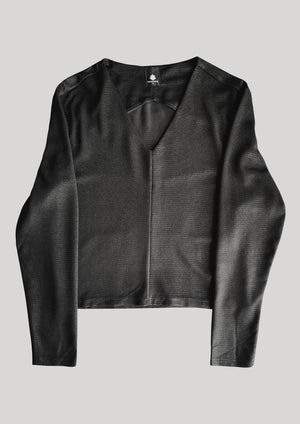 SHIRT LONG SLEEVE - TECH LACES STRETCH black - BERENIK
