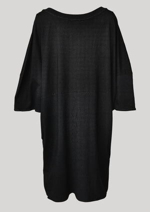SPORTIVE "T-SHIRT" DRESS - COTTON JERSEY black - BERENIK