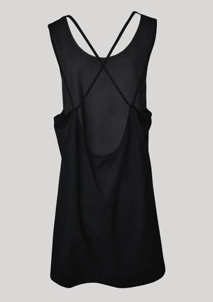 DRESS SPAGHETTI STRAPS - JERSEY black - BERENIK