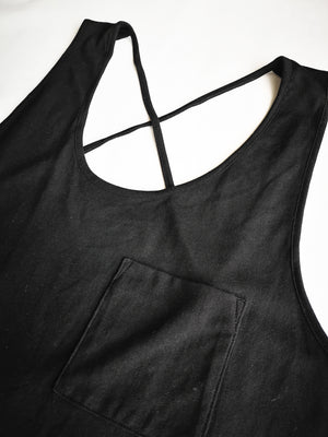 DRESS SPAGHETTI STRAPS - JERSEY black - BERENIK