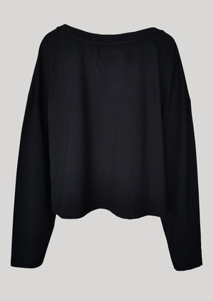 SHIRT LONG SLEEVES - COTTON JERSEY black - BERENIK