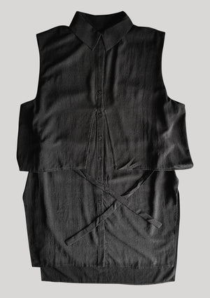 BLOUSE SLEEVELESS BLACK - BERENIK