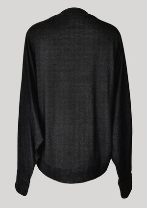 SWEATER OVERSIZED - COTTON JERSEY black - BERENIK