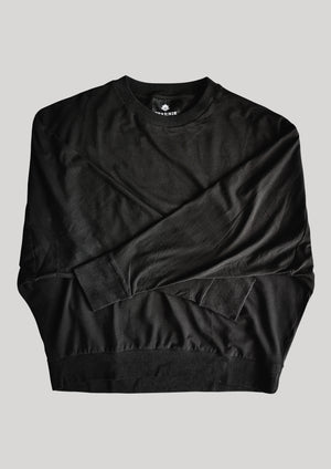 SWEATER OVERSIZED - COTTON JERSEY black - BERENIK