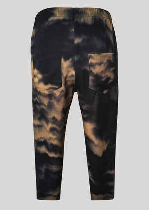 PANTS STRETCH HIGH WAIST PRINT (GOLD) - BERENIK