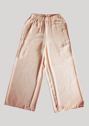 PANTS WIDE ELASTIC - peach - BERENIK