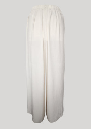 PANTS WIDE ELASTIC - creme - BERENIK