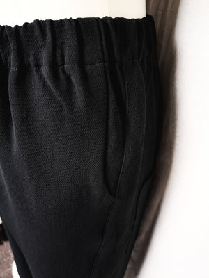 PANTS STRETCH HIGH WAIST - black plain - BERENIK