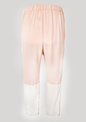 PANTS LOOSE ELASTIC PEACH/CREME/MESH - BERENIK