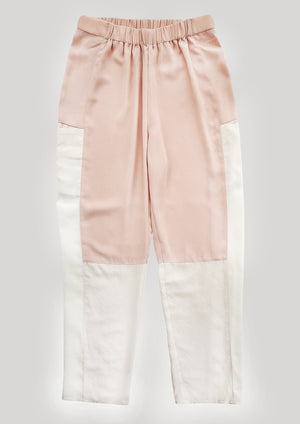 PANTS LOOSE ELASTIC PEACH/CREME/MESH - BERENIK