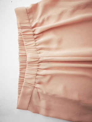 PANTS LOOSE ELASTIC PEACH/CREME/MESH - BERENIK