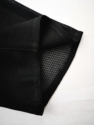 PANTS LOOSE ELASTIC BLACK PLAIN/MESH - BERENIK