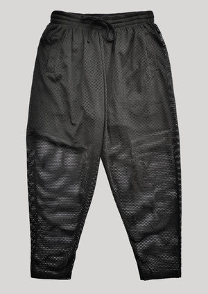 PANTS LOOSE ELASTIC WAIST - MESH black - BERENIK