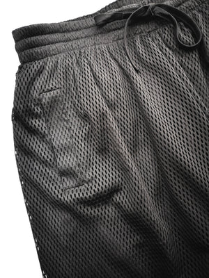 PANTS LOOSE ELASTIC WAIST - MESH black - BERENIK