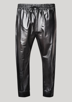 ELEGANT SWEATPANTS - black shiny - BERENIK