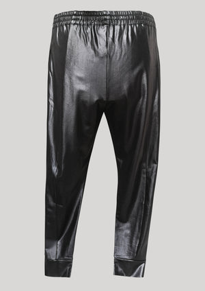 ELEGANT SWEATPANTS - black shiny - BERENIK