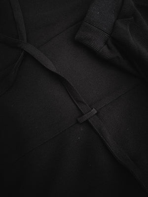 JUMPSUIT SHORT OVERSIZED -  HEAVY DRAPING black - BERENIK