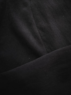 JUMPSUIT SHORT-LOOSE/BELT - black plain - BERENIK