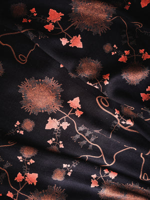 JUMPSUIT WIDE LEGS  - RAYON print rust/black - BERENIK