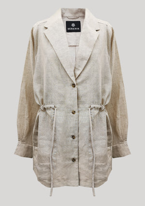 SUMMER DRESS/JACKET - LINEN natural white - BERENIK