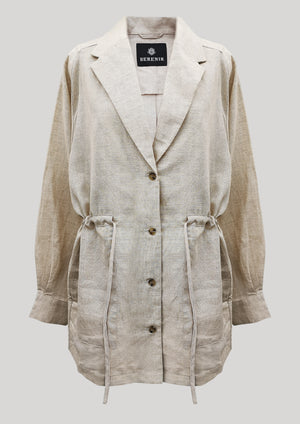 SUMMER DRESS/JACKET - LINEN natural white - BERENIK