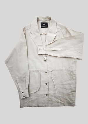 SUMMER DRESS/JACKET - LINEN natural white - BERENIK