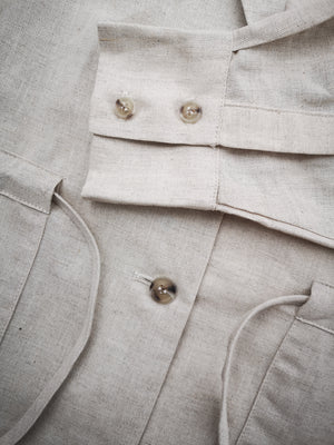 SUMMER DRESS/JACKET - LINEN natural white - BERENIK