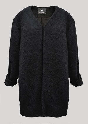 CARDIGAN - WOOL BLEND black - BERENIK