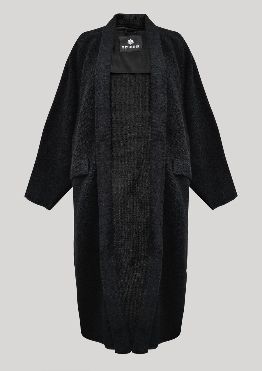 CARDIGAN - WOOL BLEND black - BERENIK