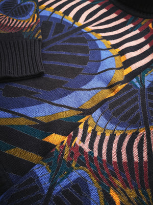 SWEATER TURTLENECK - KNIT printed peacock - BERENIK