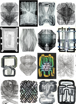 SCARF FRINGE - SOFT MODAL printed drawings - BERENIK