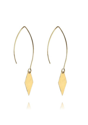 NINA BEE EARRINGS RHOMBUS LONG - BERENIK