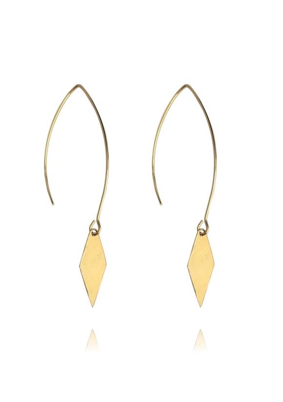 NINA BEE EARRINGS RHOMBUS LONG - BERENIK