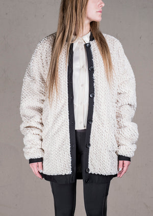 PILOT JACKET - FAUX FUR ivory - BERENIK