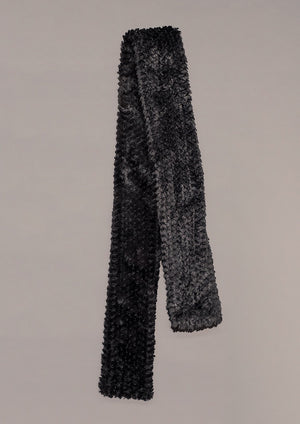 SCARF - FAUX RHOMB FUR black - BERENIK