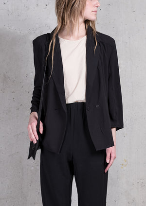 BLAZER/BLOUSE - black plain - BERENIK