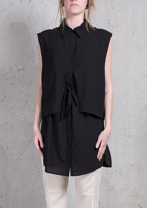 BLOUSE SLEEVELESS BLACK - BERENIK