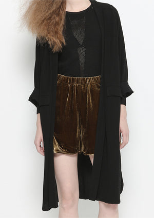 SHORTS - SILK VELVET gold - BERENIK