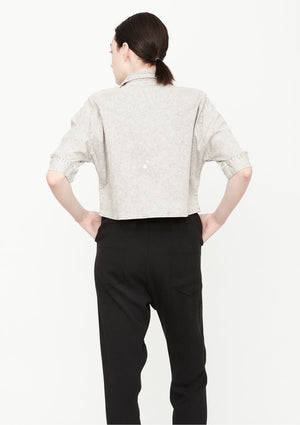BLOUSE - SHORT SLEEVES - DENIM light grey washed - BERENIK