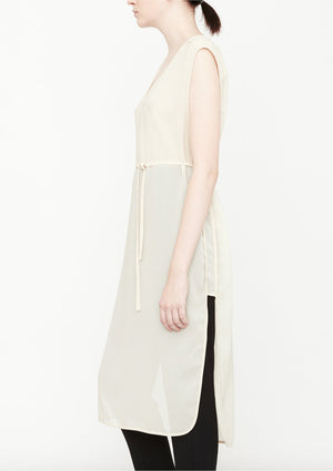 DRESS SLEEVELESS CREME MESH - BERENIK