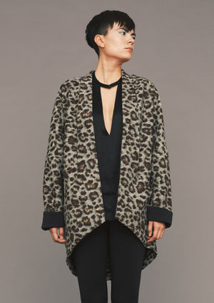 CARDIGAN - WOOL animal print - BERENIK