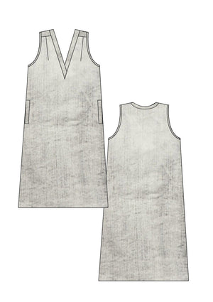 SHIRT/DRESS SLEEVELESS - DENIM light grey washed - BERENIK